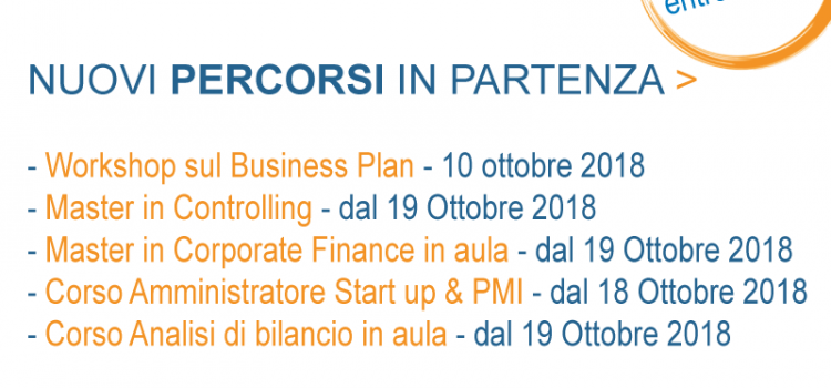 Nuovi percorsi #inFinance – Iscrizioni agevolate entro 30 Settembre 2018 Nuovi percorsi #inFinance – Iscrizioni agevolate entro 30 Settembre 2018