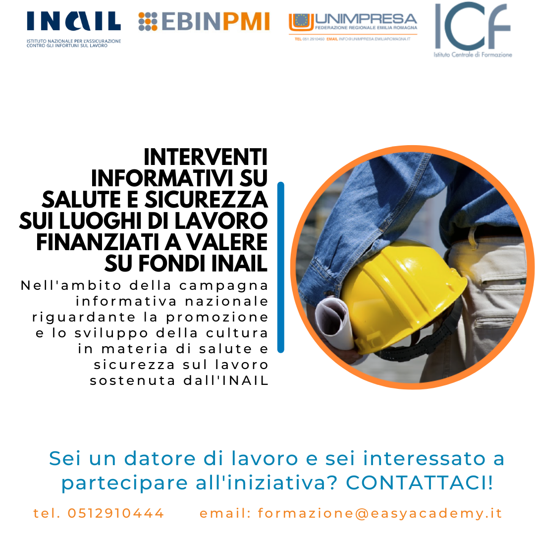 Corso per interventi informativi su salute e sicurezza sui luoghi di lavoro | Attività Manifatturiera